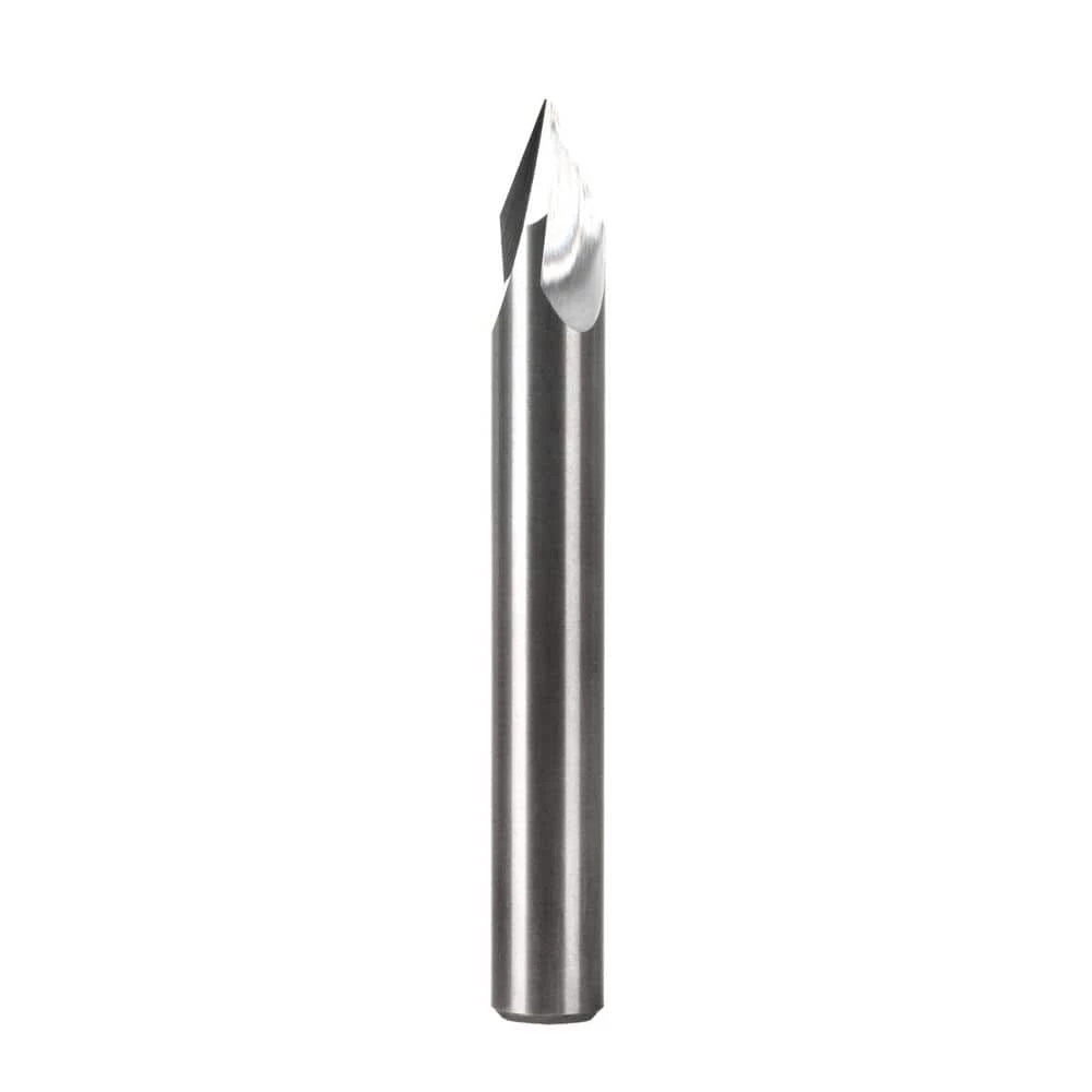 POWERTEC 60-Degree 1/4 in. Dia and 7/32 in. Cutting Point Length V-Groove Solid Carbide Router Bit 4 POWERTEC 60-Degree 1/4 in. Dia and 7/32 in. Cutting Point Length V-Groove Solid Carbide Router Bit - Image 2