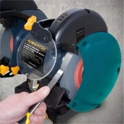 POWERTEC 8 in. x 1 in. 150-Grit 5/8 in. Arbor Aluminum Oxide Grinding Wheel -Cheap POWERTEC Store powertec grinding wheels cut off wheels 15523 1f 1000