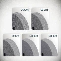 POWERTEC 8 in. x 1 in. 150-Grit 5/8 in. Arbor Aluminum Oxide Grinding Wheel -Cheap POWERTEC Store powertec grinding wheels cut off wheels 15523 4f 1000