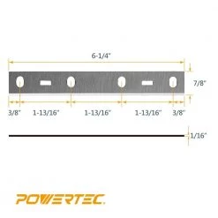 POWERTEC 6 in. High-Speed Steel Jointer Knives for Porter Cable PC160JT (Set of 2) -Cheap POWERTEC Store powertec jointer blades 148015 1f 1000