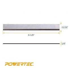 POWERTEC 6-1/8 in. High-Speed Steel Jointer Knives for Ridgid JP0610 (Set of 3) -Cheap POWERTEC Store powertec jointer blades 148020 4f 1000