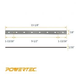 POWERTEC 13 in. HSS Planer Blades for DeWalt DW735 (Set of 3) -Cheap POWERTEC Store powertec planer blades 12800 4f 1000