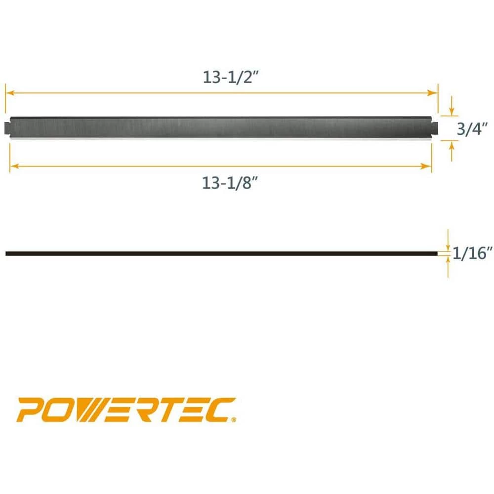 POWERTEC 13 in. HSS Replacement Planer Blades for Ridgid Planer TP1300, TP1301, TP1302, Replacement AC8630 - 2 Sets 4 Knives 5 POWERTEC 13 in. HSS Replacement Planer Blades for Ridgid Planer TP1300, TP1301, TP1302, Replacement AC8630 - 2 Sets 4 Knives - Image 3