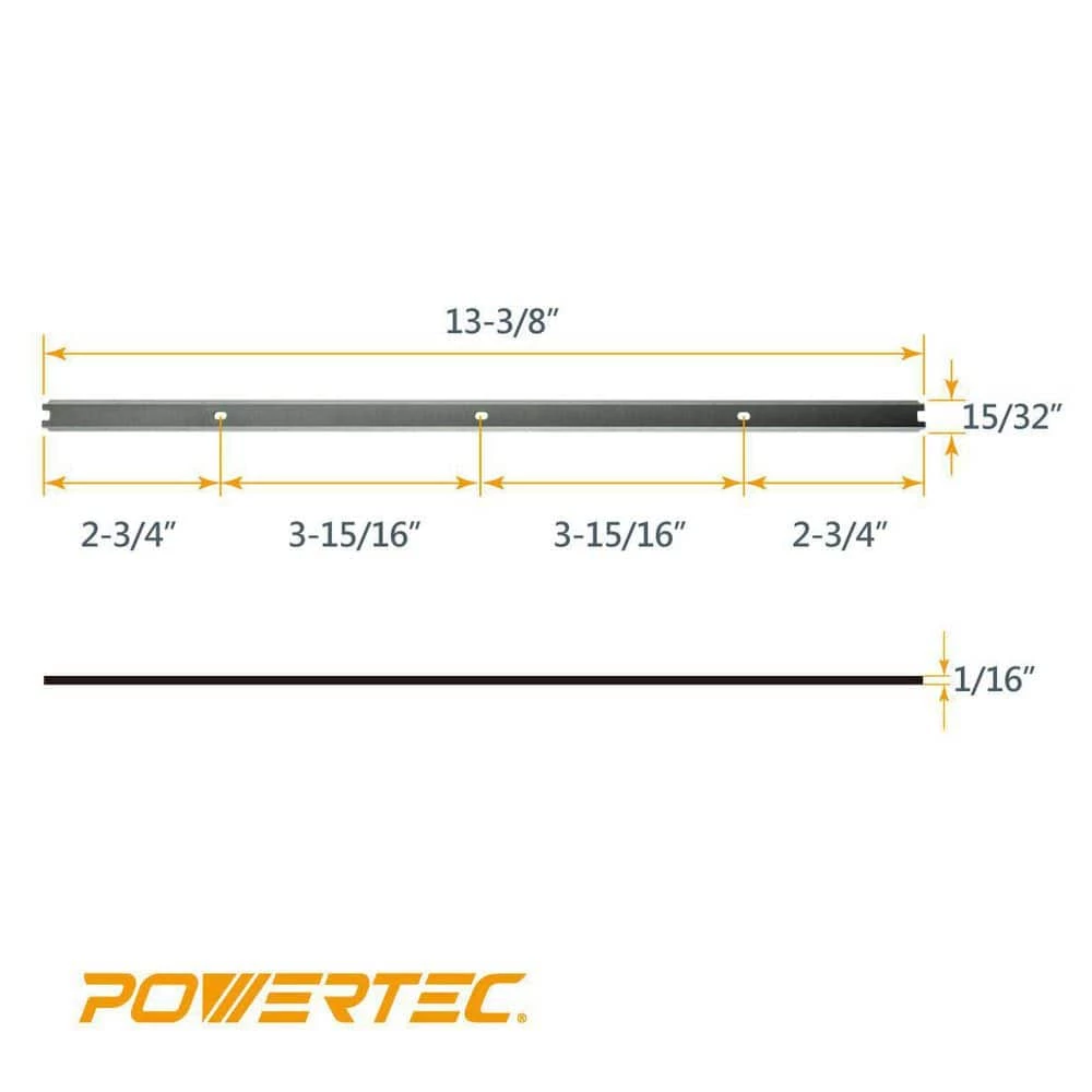 POWERTEC 13 in. High-Speed Steel Planer Knives for Ridgid R4331 (Set of 3) 5 POWERTEC 13 in. High-Speed Steel Planer Knives for Ridgid R4331 (Set of 3) - Image 3