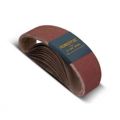 POWERTEC 4 in. x 24 in. 100-Grit Aluminum Oxide Sanding Belt (10-Pack)