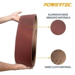POWERTEC 6 in. x 48 in. 100-Grit/180-Grit/240-Grit Aluminum Oxide Sanding Belt Assortment (9-Pack) -Cheap POWERTEC Store powertec power sander accessories 11022 1 1f 1000