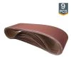 POWERTEC 6 in. x 48 in. 100-Grit/180-Grit/240-Grit Aluminum Oxide Sanding Belt Assortment (9-Pack) -Cheap POWERTEC Store powertec power sander accessories 11022 1 64 1000