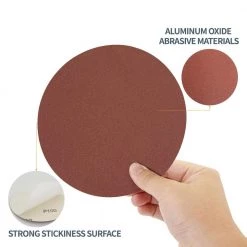 POWERTEC 8 in. 80 Grit PSA Aluminum Oxide Sanding Disc/Self Stick (10-Pack) -Cheap POWERTEC Store powertec power sander accessories 110550 1f 1000