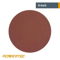 POWERTEC 9 in. 120 Grit PSA Aluminum Oxide Sanding Disc/Self Stick (10-Pack) -Cheap POWERTEC Store powertec power sander accessories 110590 4f 1000