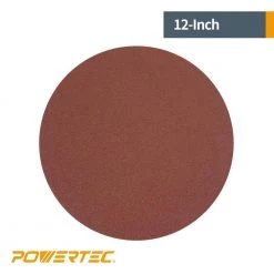 POWERTEC 12 in. 80 Grit PSA Aluminum Oxide Sanding Disc/Self Stick (3-Pack) -Cheap POWERTEC Store powertec power sander accessories 110603 1f 1000