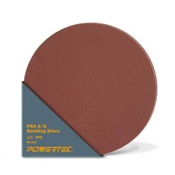 POWERTEC 12 in. 80 Grit PSA Aluminum Oxide Sanding Disc/Self Stick (3-Pack)