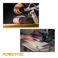 POWERTEC 3 in. x 21 in. 240-Grit Aluminum Oxide Sanding Belt (10-Pack) -Cheap POWERTEC Store powertec power sander accessories 110960 44 1000