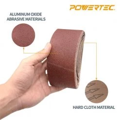 POWERTEC 2-1/2 in. x 14 in. 80-Grit Aluminum Oxide Sanding Belt (10Pack) -Cheap POWERTEC Store powertec power sander accessories 401408 1f 1000
