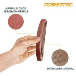 POWERTEC 1/2 in. x 18 in. 60-Grit Aluminum Oxide Sanding Belt (20-Pack) 10 POWERTEC 1/2 in. x 18 in. 60-Grit Aluminum Oxide Sanding Belt (20-Pack) -Cheap POWERTEC Store powertec power sander accessories 401806 4f 1000