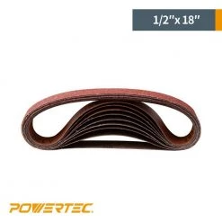 POWERTEC 1/2 in. x 18 in. 60-Grit Aluminum Oxide Sanding Belt (20-Pack) 9 POWERTEC 1/2 in. x 18 in. 60-Grit Aluminum Oxide Sanding Belt (20-Pack) -Cheap POWERTEC Store powertec power sander accessories 401806 c3 1000