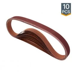 POWERTEC 1 in. x 42 in. 100-Grit Aluminum Oxide Sanding Belt (10-Pack)