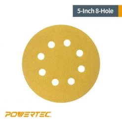 POWERTEC 5 in. 80-Grit, 100-Grit, 120-Grit, 150-Grit, 220-Grit 8-Hole A/O Hook and Loop Sanding Disc Assortment in Gold (50-Pack) 10 POWERTEC 5 in. 80-Grit, 100-Grit, 120-Grit, 150-Grit, 220-Grit 8-Hole A/O Hook and Loop Sanding Disc Assortment in Gold (50-Pack) -Cheap POWERTEC Store powertec power sander accessories 44000xg 50 4f 1000