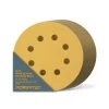 POWERTEC 5 in. 80-Grit, 100-Grit, 120-Grit, 150-Grit, 220-Grit 8-Hole A/O Hook and Loop Sanding Disc Assortment in Gold (50-Pack)