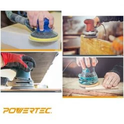 POWERTEC 6 in. A/O Hook and Loop 8-Hole Sanding Disc Assortment Grits 80,100,120,150,220 in Gold (50-Pack) 11 POWERTEC 6 in. A/O Hook and Loop 8-Hole Sanding Disc Assortment Grits 80,100,120,150,220 in Gold (50-Pack) -Cheap POWERTEC Store powertec power sander accessories 44200xg 50 44 1000