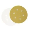 POWERTEC 6 in. A/O Hook and Loop 6-Hole Sanding Disc Assortment Grits 80,100,120,150,220 in Gold (50-Pack)