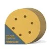 POWERTEC 6 in. 6 Hole 220-Grit Hook and Loop Sanding Discs in Gold (50-Pack)