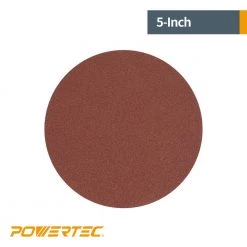 POWERTEC 5 in. PSA 120 Grit Aluminum Oxide Sanding Disc/Self Stick (20-Pack) -Cheap POWERTEC Store powertec power sander accessories 45512 1f 1000
