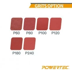 POWERTEC 5 in. PSA 240 Grit Aluminum Oxide Sanding Disc/Self Stick (20-Pack) -Cheap POWERTEC Store powertec power sander accessories 45524 4f 1000 1