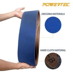 POWERTEC 6 in. x 48 in. 36/100/120-Grits Metal Grinding Zirconia Sanding Belts Assortment (9-Pack) -Cheap POWERTEC Store powertec power sander accessories 464801z 1f 1000