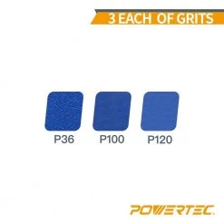 POWERTEC 6 in. x 48 in. 36/100/120-Grits Metal Grinding Zirconia Sanding Belts Assortment (9-Pack) -Cheap POWERTEC Store powertec power sander accessories 464801z e1 1000