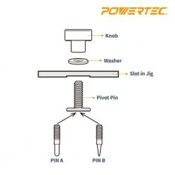 POWERTEC Universal Pro Router Circle Cutting Jig -Cheap POWERTEC Store powertec router guides 71637 fa 1000