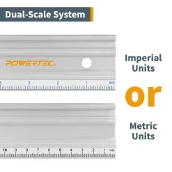 POWERTEC 24 in. Anodized Aluminum Straight Edge Ruler Etched in Both Millimeter and Inch Calibrations 12 POWERTEC 24 in. Anodized Aluminum Straight Edge Ruler Etched in Both Millimeter and Inch Calibrations -Cheap POWERTEC Store powertec rulers and yardsticks 71227 1f 1000