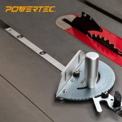 POWERTEC Universal Table Saw Miter Gauge Assembly Miter Gauge with 27 Angle Stops -Cheap POWERTEC Store powertec saw accessories 71142 1f 1000