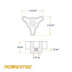 POWERTEC 1/4-20 in. x 1-1/2 in. Bolts, Washers, T-Track Knobs (10-Set) 17 POWERTEC 1/4-20 in. x 1-1/2 in. Bolts, Washers, T-Track Knobs (10-Set) -Cheap POWERTEC Store powertec saw tracks 71068 76 1000