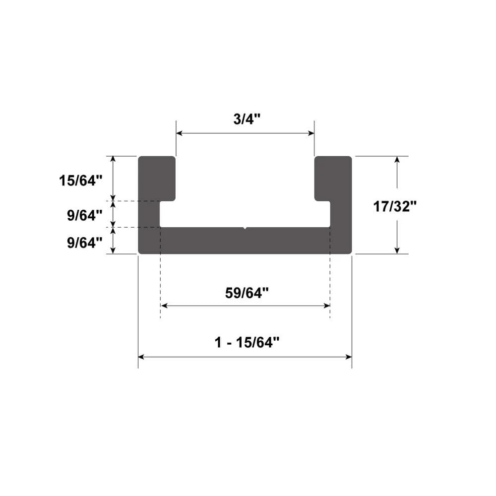 POWERTEC 48 in. Aluminum Miter T-Track with Miter T-Bar 7 POWERTEC 48 in. Aluminum Miter T-Track with Miter T-Bar - Image 5