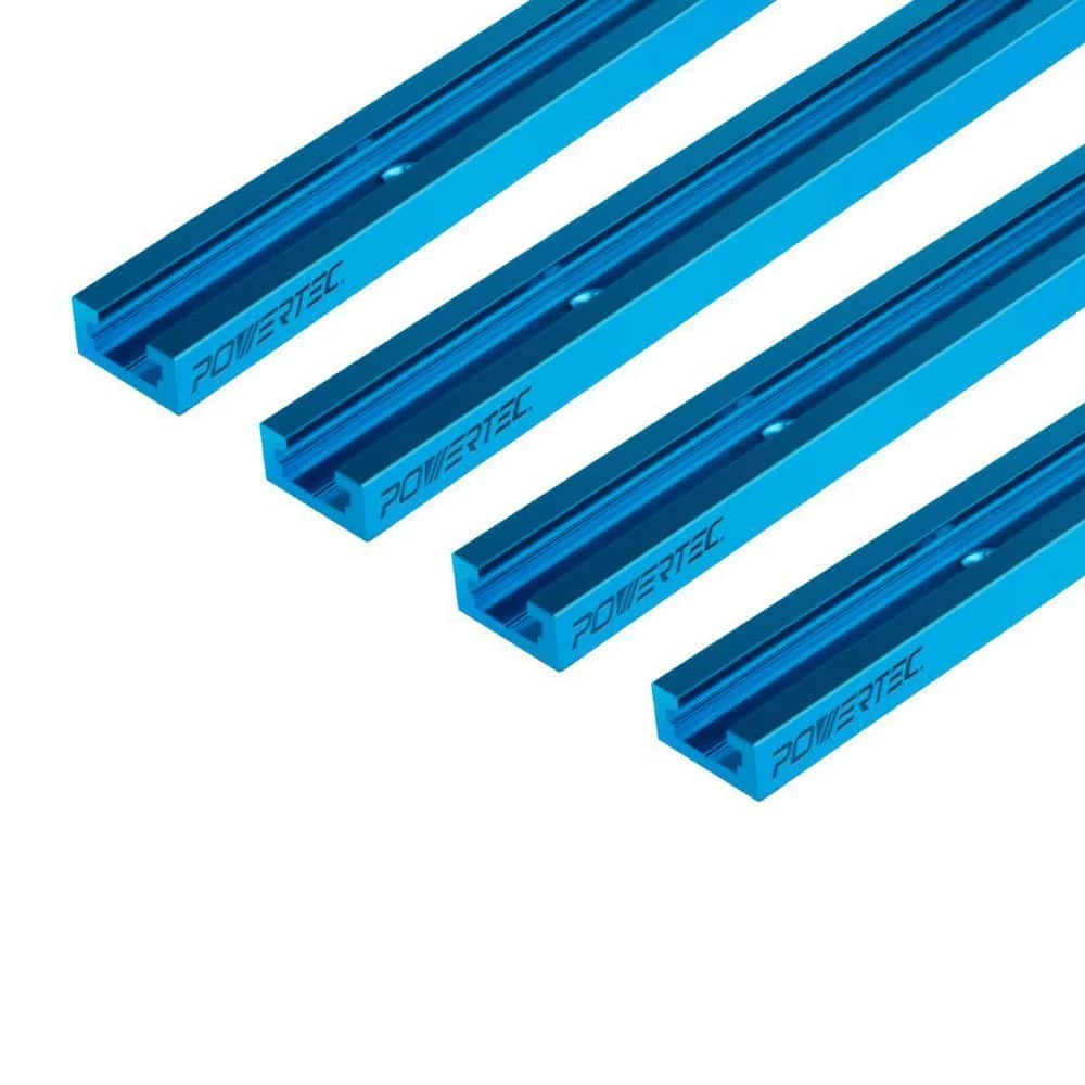 POWERTEC 24 in. Double-Cut Profile Universal T-Track with Predrilled Mounting Holes (4-Pack) 3 POWERTEC 24 in. Double-Cut Profile Universal T-Track with Predrilled Mounting Holes (4-Pack)