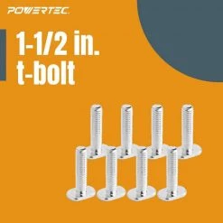 POWERTEC T-Track Knob Kit with 7 Star 1/4 in.-20 Threaded Knobs, Bolts and Washers for Woodworking Jigs and Fixtures (Set of 10) -Cheap POWERTEC Store powertec saw tracks 71481 1f 1000