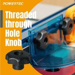 POWERTEC T-Track Knob Kit with 7 Star 1/4 in.-20 Threaded Knobs, Bolts and Washers for Woodworking Jigs and Fixtures (Set of 10) -Cheap POWERTEC Store powertec saw tracks 71481 44 1000