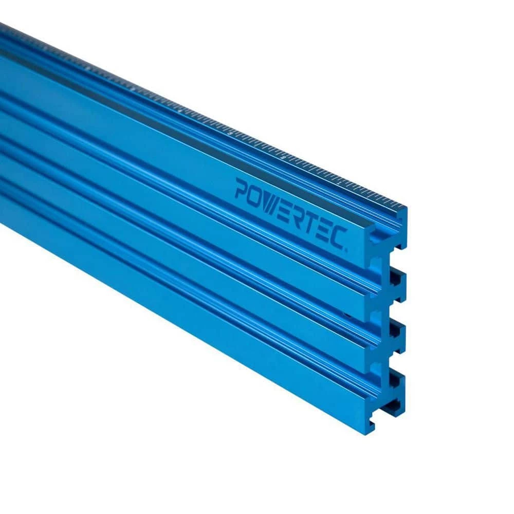 POWERTEC 3 in. x 24 in. Aluminum Multi T-Track Fence for Jigs and Fixtures with Laser Measured Right to Left 3 POWERTEC 3 in. x 24 in. Aluminum Multi T-Track Fence for Jigs and Fixtures with Laser Measured Right to Left