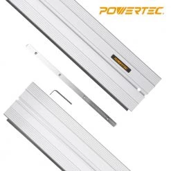 POWERTEC 55 in. Aluminum Extruded Guide Rail Joining Set for Woodworking Projects Compatible with Bosch Track Saws -Cheap POWERTEC Store powertec saw tracks 71573 44 1000