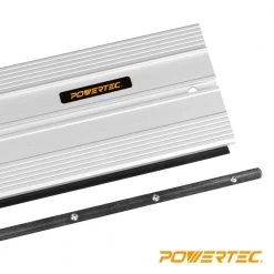 POWERTEC 55 in. Aluminum Extruded Guide Rail Joining Set for Woodworking Projects Compatible with Bosch Track Saws -Cheap POWERTEC Store powertec saw tracks 71573 4f 1000