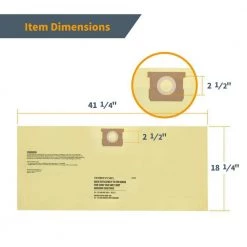 POWERTEC 15 Gal.-25 Gal. Filter Bag Replacement for Shop Vac 9067300 Vacuum (6-Pack) -Cheap POWERTEC Store powertec shop vacuum attachments 75025 p3 4f 1000