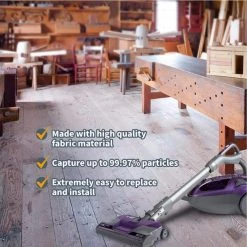 POWERTEC HEPA Cloth Vacuum Bag Replacement for Kenmore Q and C Style Vacuums, and Panasonic Type C-5 (6-Pack) -Cheap POWERTEC Store powertec shop vacuum attachments 75053 44 1000