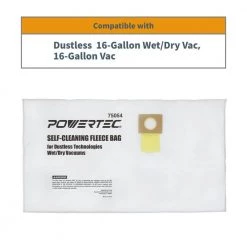 POWERTEC 16 Gal. Filter Bags for Wet Dry Vacuum (6-Pack) -Cheap POWERTEC Store powertec shop vacuum attachments 75054 p2 c3 1000 1