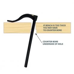 POWERTEC 16.5 in. x 9 in. Bench Holdfast 12 POWERTEC 16.5 in. x 9 in. Bench Holdfast -Cheap POWERTEC Store powertec specialty hand tools 71096 44 1000