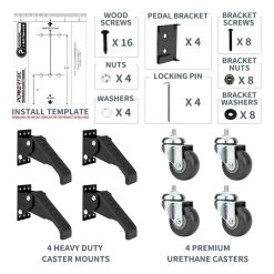 POWERTEC Workbench Casters with Quick-Release Workbench Caster Plates (4-Sets) -Cheap POWERTEC Store powertec specialty power tool accessories 17002 44 1000