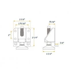 POWERTEC Heavy-Duty Leveler Legs with Lock Nuts (4-Pack) 14 POWERTEC Heavy-Duty Leveler Legs with Lock Nuts (4-Pack) -Cheap POWERTEC Store powertec specialty power tool accessories 71136 44 1000