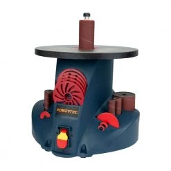 POWERTEC 2.6 Amp Benchtop Oscillating Spindle Sander with 14 in. Dia Cast Iron Table