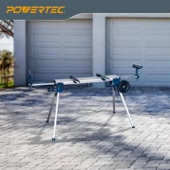 POWERTEC Aluminum Miter Saw Stand with Wheels -Cheap POWERTEC Store powertec tool stands mt4004n 1f 1000