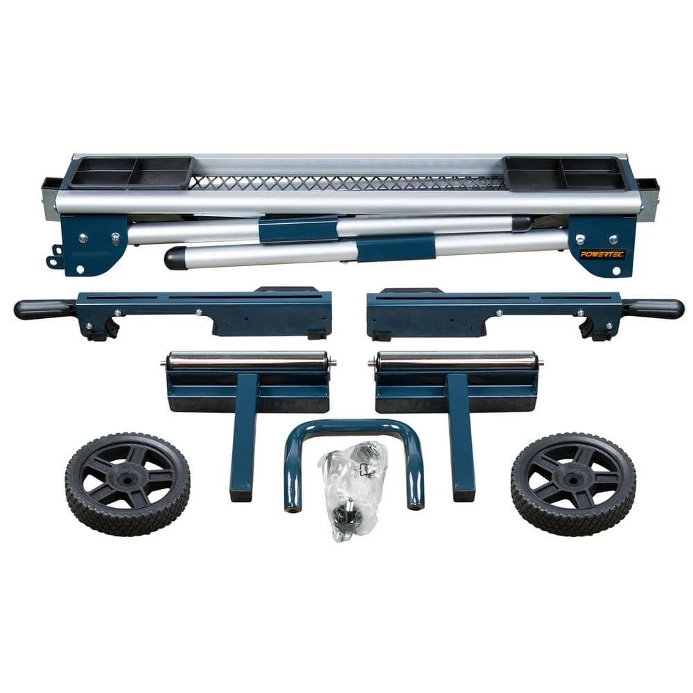 POWERTEC Deluxe Rolling Miter Saw Stand with Trays 6 POWERTEC Deluxe Rolling Miter Saw Stand with Trays - Image 4