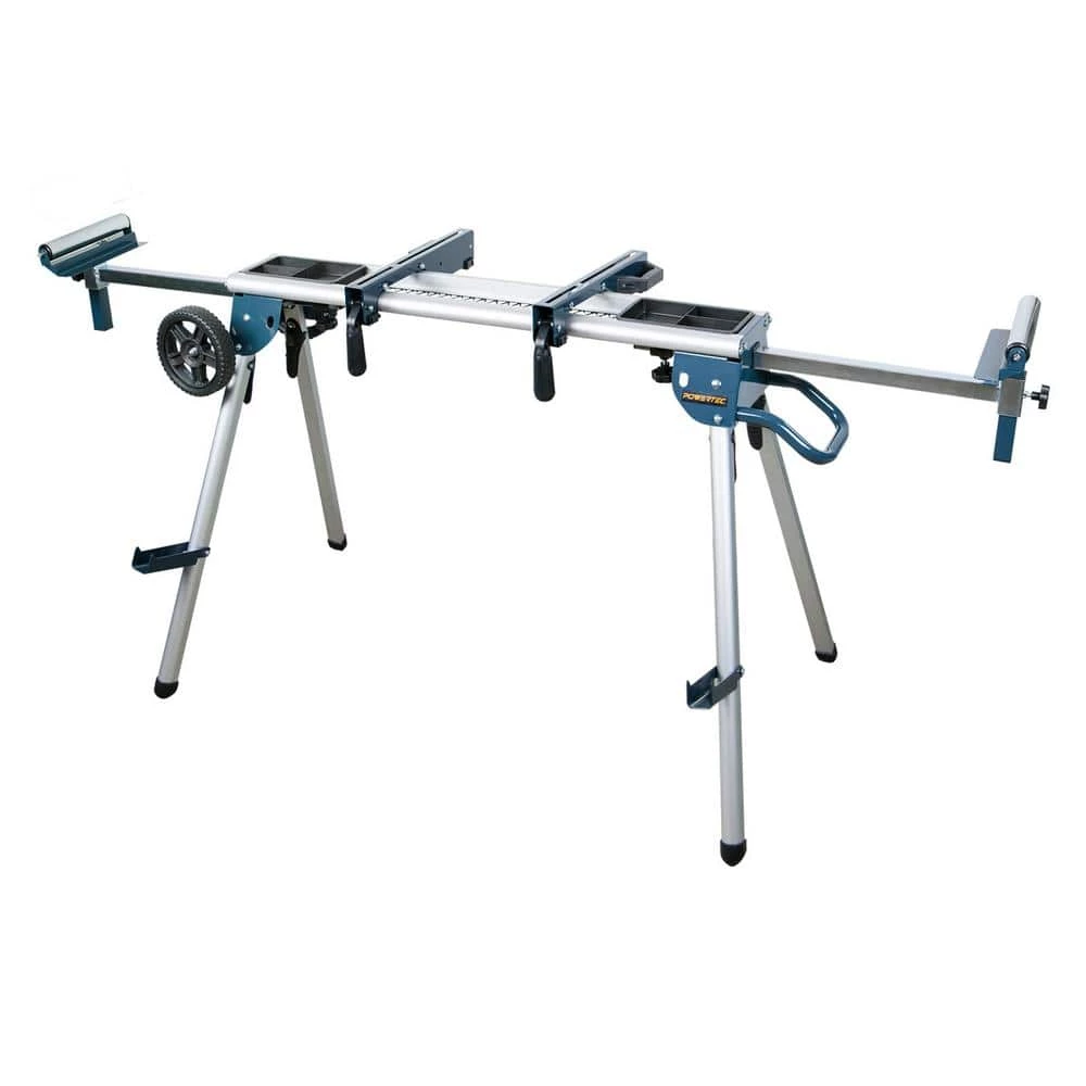 POWERTEC Deluxe Rolling Miter Saw Stand with Trays 3 POWERTEC Deluxe Rolling Miter Saw Stand with Trays
